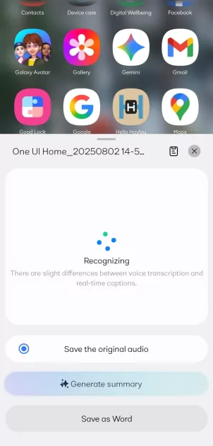 OneUI 8 får ny AI-funksjon som oversetter tale til tekst i sanntid