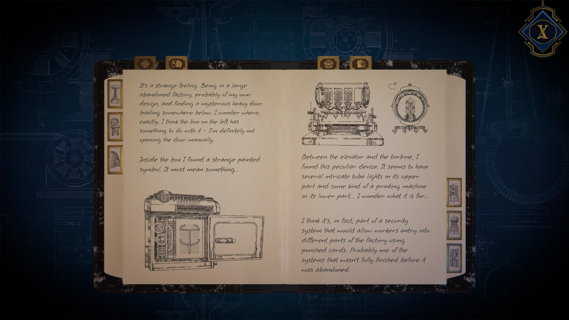 Spillmessig er The House of Tesla et klassisk puslespill, der målet er å flykte fra ett rom til et annet, og deretter gjenta det til rulleteksten ruller. - HarDet Spillmessig er The House of Tesla et klassisk puslespill, der målet er å flykte fra ett rom til et annet, og deretter gjenta det til rulleteksten ruller.