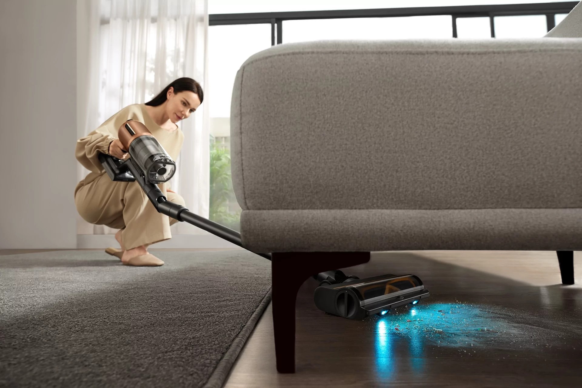 Dreame la stor vekt på lang batterilevetid i Z20 AquaCycle. Til tross for at hodet bare veier 2,2 kg, har det et stort batteri som gir 90 minutter med tørrrengjøring (i Eco-modus), noe som er nok til å rengjøre et område på 200 m². 